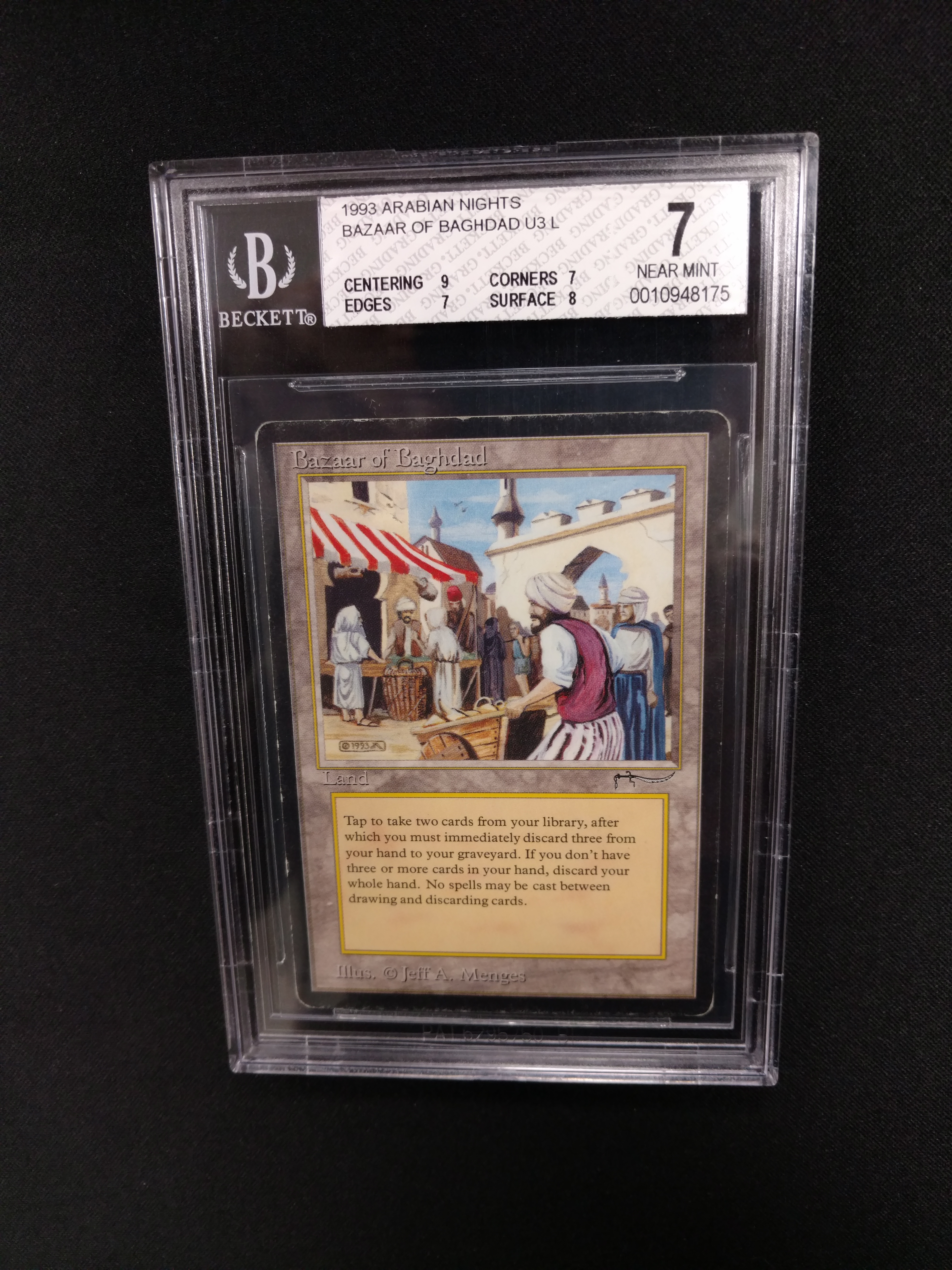Bazaar of Baghdad BGS 7 NM Arabian Nights MTG Magic Graded Card